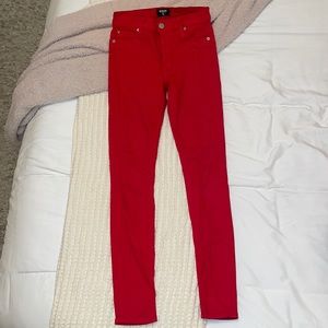 Hudson Collette Red Skinny Jeans